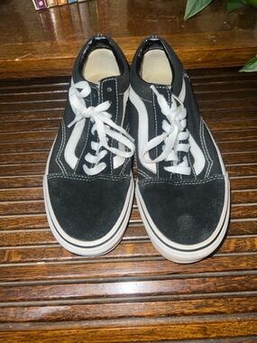 Vans Black and White Low-Top Sneakers